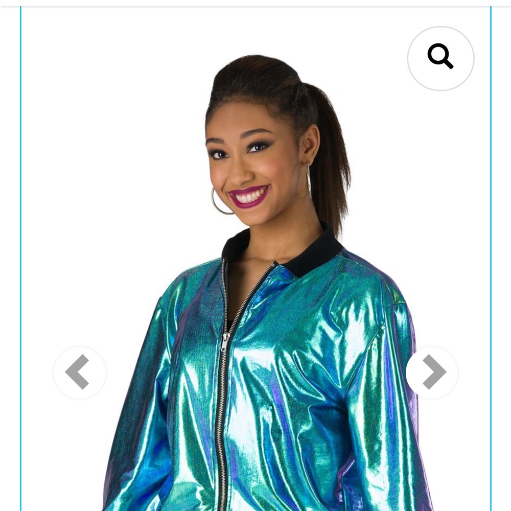 Iridescent Blue Women's Jacket dance costume (flaws noted in photos)